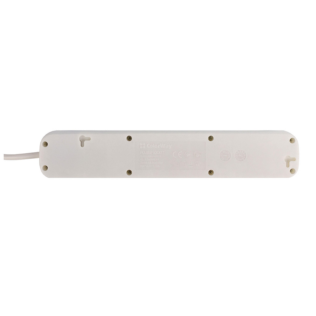 Мережевий фільтр живлення ColorWay CW-PSEA42W/ 2M white (CW-PSEA42W)