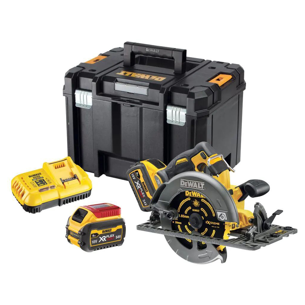 Дискова пила DeWALT 54В XR FLEXVOLT Li-lon диск 190х30 мм, 2x2Ah, 3.7 кг, кейс TSTAK (DCS579T2) Дискова пила DeWALT 54В XR FLEXVOLT Li-lon диск 190х30 мм, 2x2Ah, 3.7 кг, кейс TSTAK (DCS579T2)