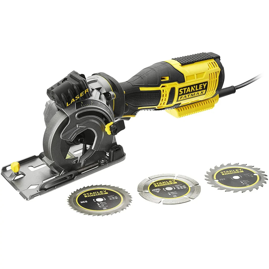 Дискова пила Stanley FatMax, 650 Вт, 4500 об/хв, диск 89 мм, 2.1 кг, кейс (FME380K) Дискова пила Stanley FatMax, 650 Вт, 4500 об/хв, диск 89 мм, 2.1 кг, кейс (FME380K)