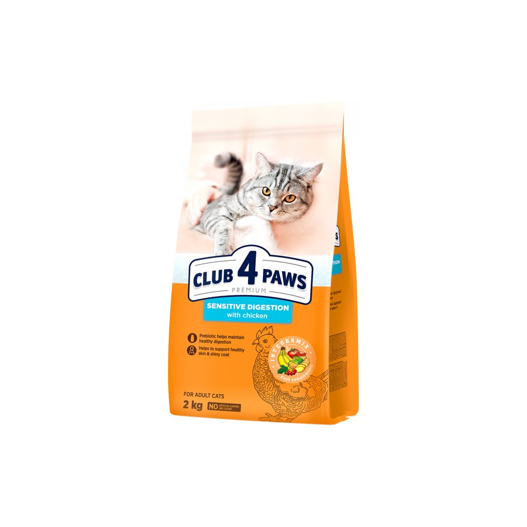 Сухий корм для кішок Club 4 Paws Premium чутливе травлення 2 кг (4820215368773) Сухий корм для кішок Club 4 Paws Premium чутливе травлення 2 кг (4820215368773)