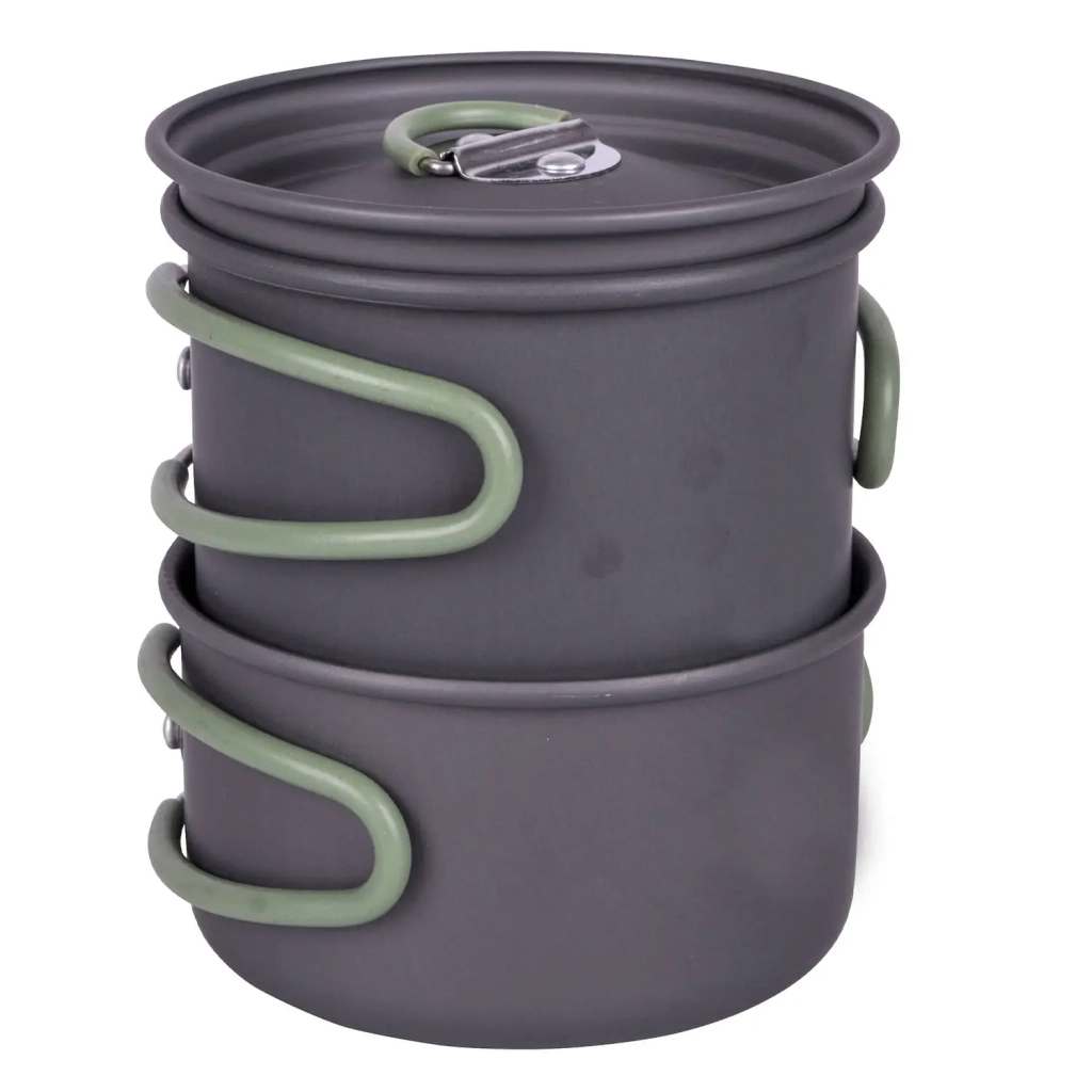 Набір туристичного посуду Bo-Camp Explorer 2 Pieces Hard Anodized Anthracite/Green (2200240)