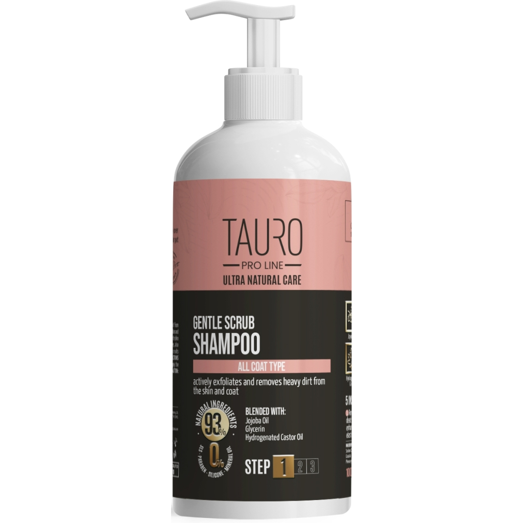 Шампунь для тварин Tauro Pro Line Ultra Natural Care Gentle Scrub 1000 мл (TPL63599)