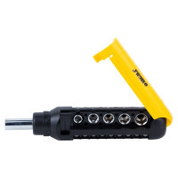 Set of Sigma screwdrivers with reverse + end nozzles and bits 1/4" 13 pcs CrV (4001931)