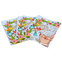Fleece towel Waffle set Easter Bunny blue 45x60 cm 3 pcs (710Т_ Easter Bunny blue)