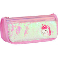 Cool For School pencil case 2 compartments with sequins and appliqué White (CF5949-white)