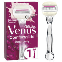 Gillette Venus Comfortglide Sugarberry Plus Olay razor with 1 replaceable cartridge (8700216130516)