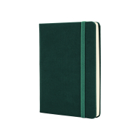 Notebook Optima A6 SQUARE, hard cover, eraser, cream block line, green (O20386-04)