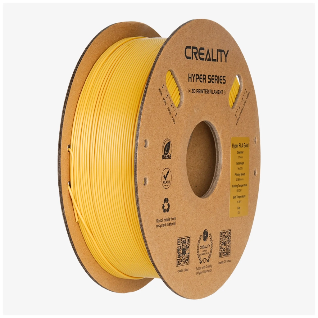 Пластик для 3D-принтера Creality PLA Hyper 1кг, 1.75мм, gold (3301010415) Пластик для 3D-принтера Creality PLA Hyper 1кг, 1.75мм, gold (3301010415)