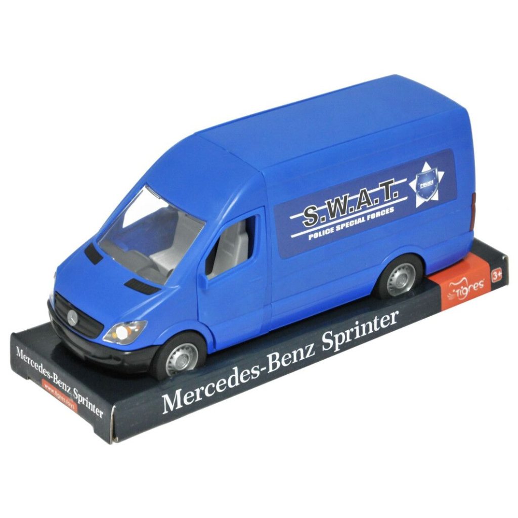 Спецтехніка Tigres Mercedes-Benz Sprinter вантажний (синій) на планшетці (39702)