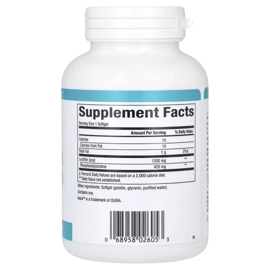 Вітамінно-мінеральний комплекс Natural Factors Фосфатидилхолін, 420 мг, Phosphatidyl Choline, 90 гелевих капсул (NFS-02605)