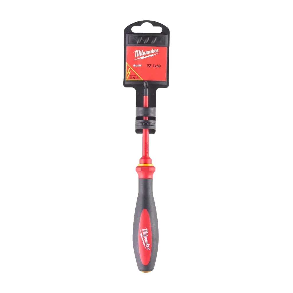 Викрутка Milwaukee VDE діелектрична тонка PZ1х80мм (4932471450)