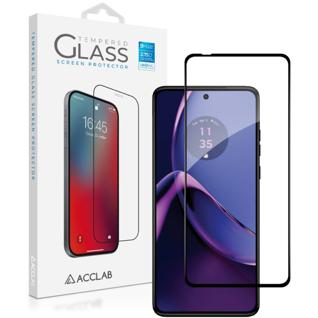 Скло захисне ACCLAB Full Glue Moto G84 Black (1283126582332)