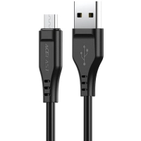 Дата кабель USB 2.0 AM to Micro 5P 1.2m 2.4A TPE C3-09 black Acefast (6974316280880)