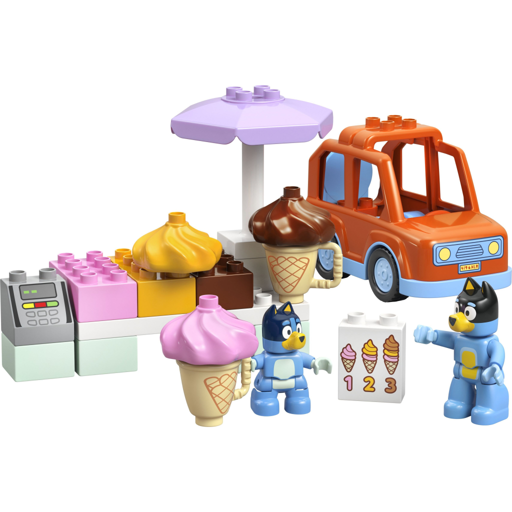 Конструктор LEGO DUPLO Bluey Подорож із морозивом із Блуї (10458) Конструктор LEGO DUPLO Bluey Подорож із морозивом із Блуї (10458)