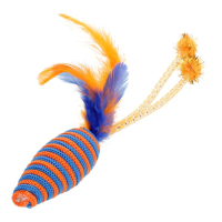 Cat toy Hippie Pet Mouse with feathers purple 16.5 cm (HIPCT22028P)
