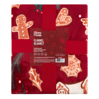 Plaid ARDESTO Christmas Flannel 160x200cm, 100% polyester, gingerbread houses (ART0121PB)