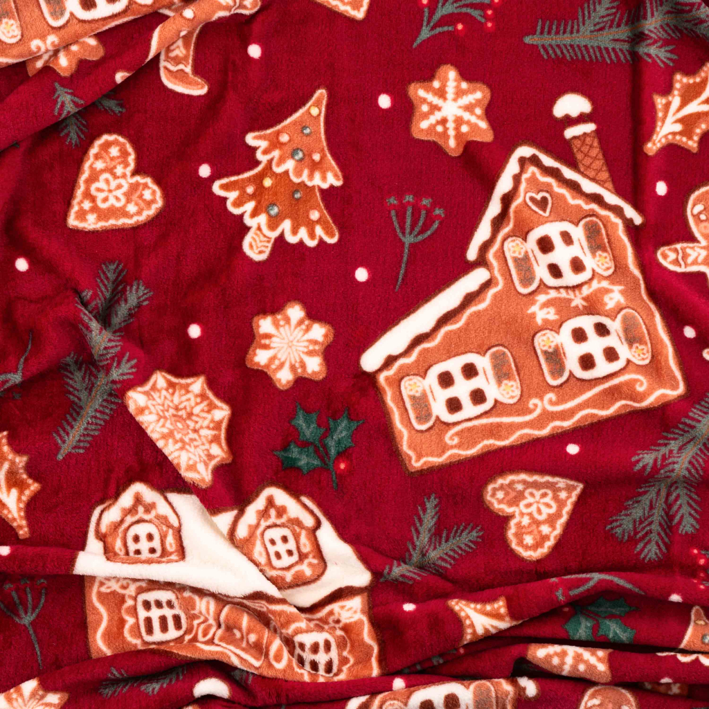 Плед Ardesto Christmas Flannel 160х200см, 100% поліестер, імбирні будиночки (ART0121PB) Плед Ardesto Christmas Flannel 160х200см, 100% поліестер, імбирні будиночки (ART0121PB)