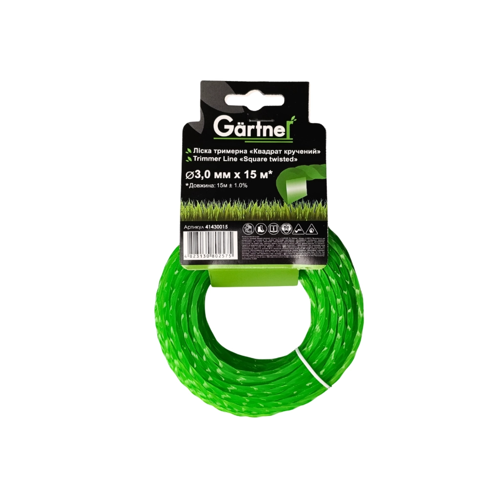 Жилка косильна Gartner "Квадрат кручений" 3,0 мм × 15 м (41430015) Жилка косильна Gartner "Квадрат кручений" 3,0 мм × 15 м (41430015)