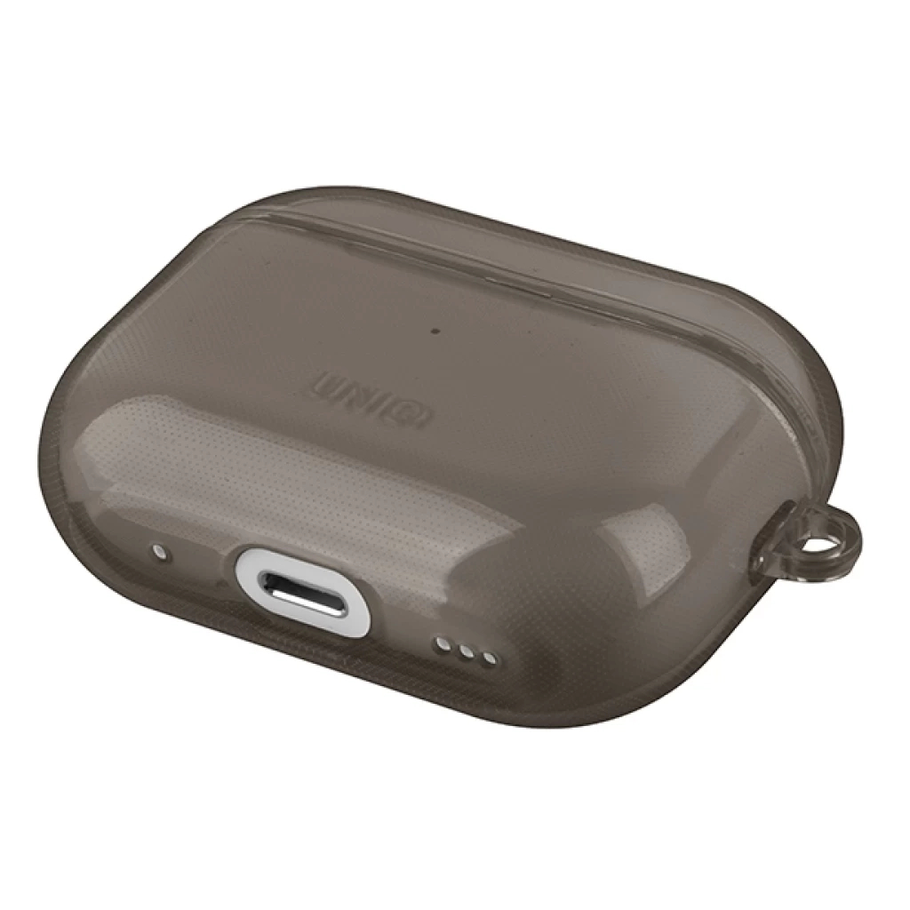 Чохол для навушників Uniq Glase AirPods Pro 2 gen Glossy Smoke (8886463683590)