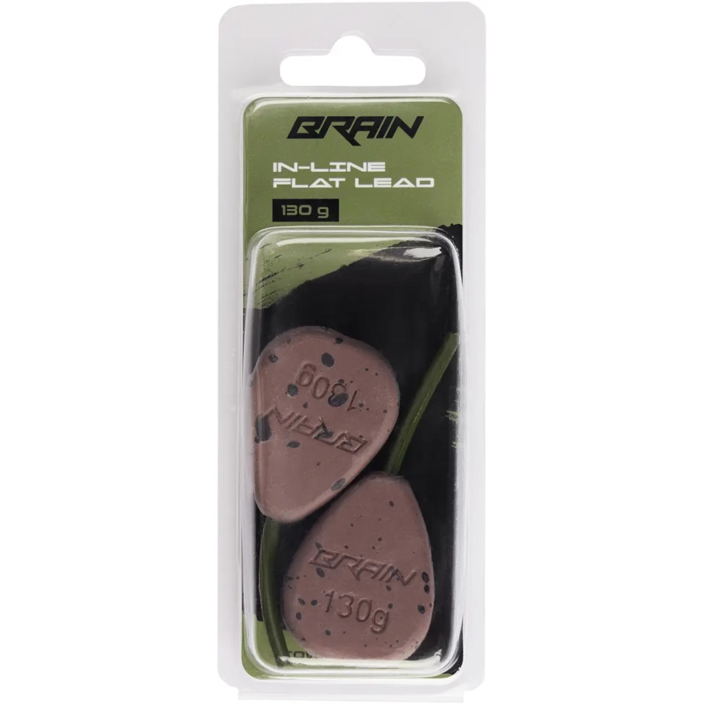 Грузило Brain In-Line Flat Lead 130g 2шт/уп Brown (1858.32.19) Грузило Brain In-Line Flat Lead 130g 2шт/уп Brown (1858.32.19)