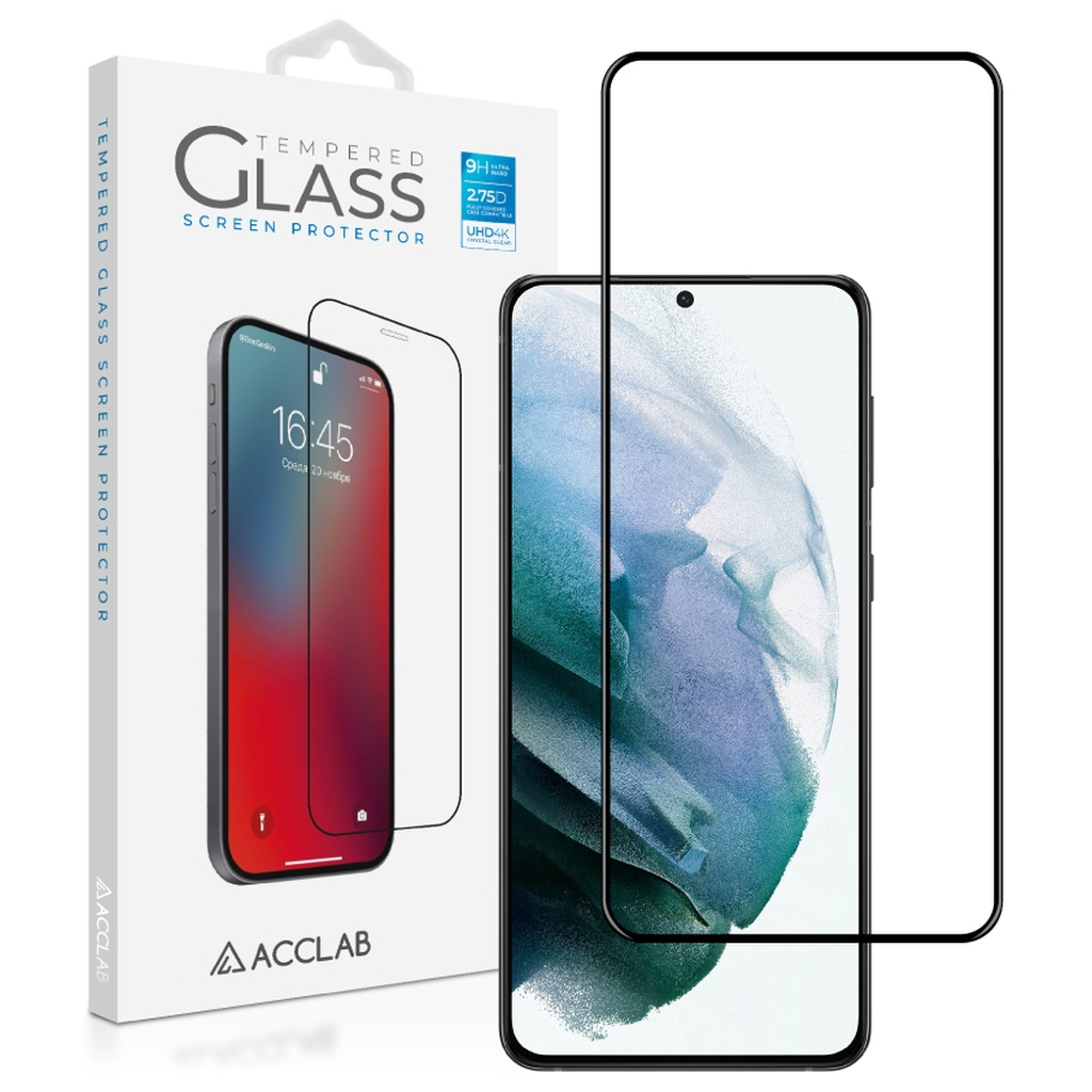 Скло захисне ACCLAB Full Glue Samsung S21+ (G996) Black (1283126510502)
