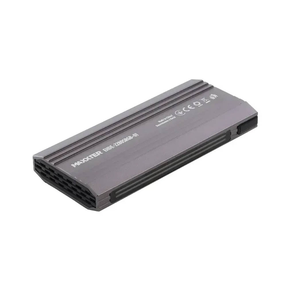 Кишеня зовнішня Maxxter USB-C USB 3.1 Gen2 M.2 NVMe 10Gbps RGB gray (EHDE-2280SRGB-01) Кишеня зовнішня Maxxter USB-C USB 3.1 Gen2 M.2 NVMe 10Gbps RGB gray (EHDE-2280SRGB-01)