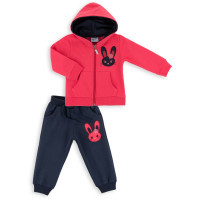 Спортивний костюм дитячий Breeze на блискавці з зайчиком (9617-92G-coral)