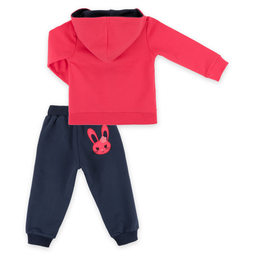 Спортивний костюм дитячий Breeze на блискавці з зайчиком (9617-92G-coral)