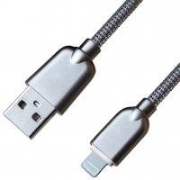 Дата кабель USB 2.0 AM to Lightning 1.0m Silver Grand-X (ML02S)