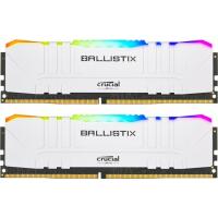 Модуль пам'яті для комп'ютера DDR4 16GB (2x8GB) 3200 MHz Ballistix White RGB Micron (BL2K8G32C16U4WL)
