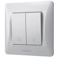 Switch Videx BINERA 2cl pass-through silver (VF-BNSW2P-SS)