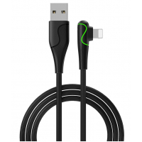 Дата кабель USB 2.0 AM to Lightning 1.2m Black T-Phox (T-L835 black)