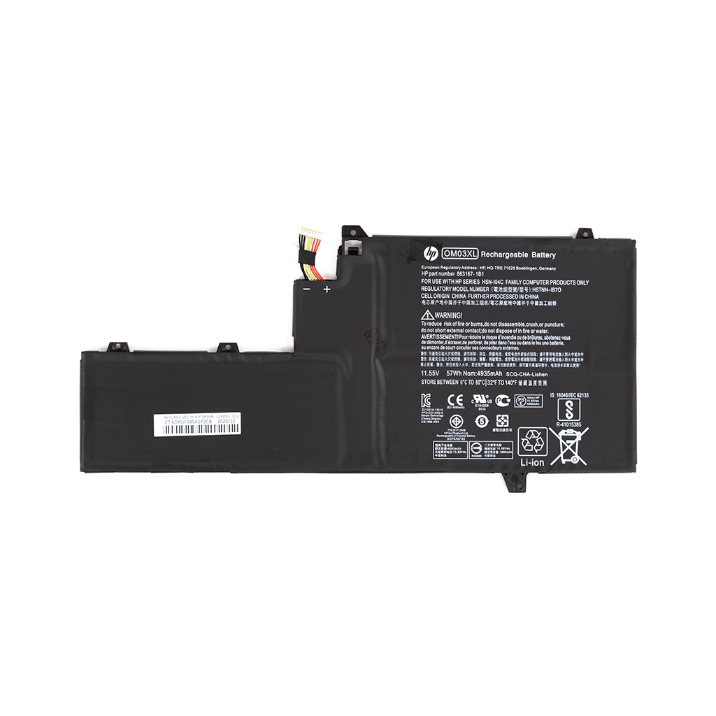 Акумулятор до ноутбука PowerPlant HP EliteBook X360 (OM03XL) 11.55V 4935mAh (NB461653) Акумулятор до ноутбука PowerPlant HP EliteBook X360 (OM03XL) 11.55V 4935mAh (NB461653)