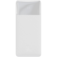 Батарея універсальна Baseus Bipow 30000mAh, 15W, inp:USB-C/Micro-USB/3A, out:USB-C/2*USB-A/3A, white (PPDML-K02)