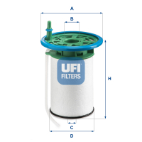 Fuel filter UFI 26.053.00