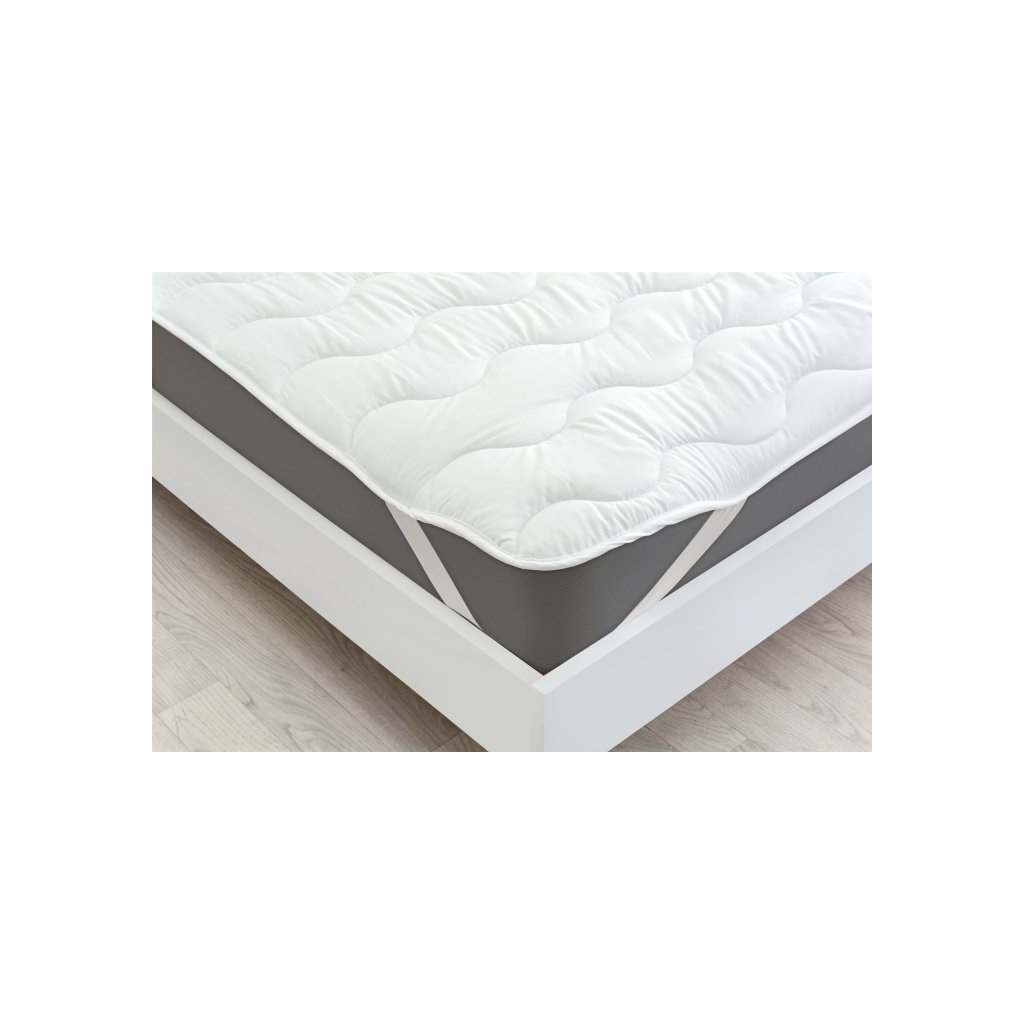 Наматрацник MirSon Eco Light №1724 Silk Air-line на резинці по кутках White 150x200 см (2200002890700)