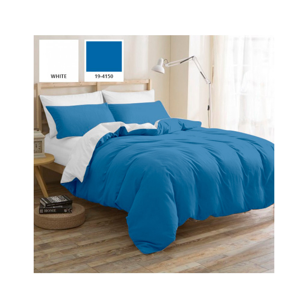 Постільна білизна MirSon King Size Бязь Premium Pablo Blue (11-2107+19-4150) 220х240 (2200001172449)