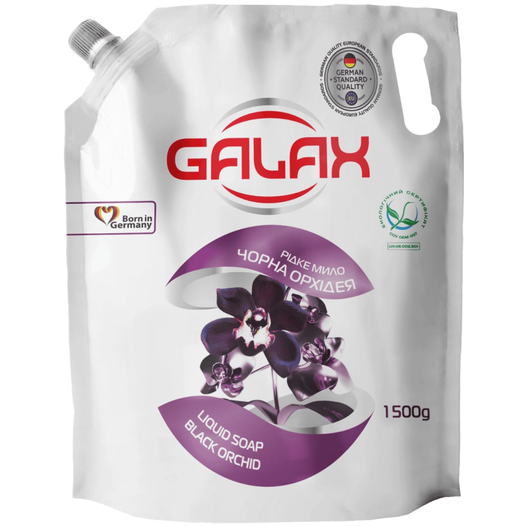 Рідке мило Galax Чорна орхідея Дой-пак 1500 г (4823128000860)
