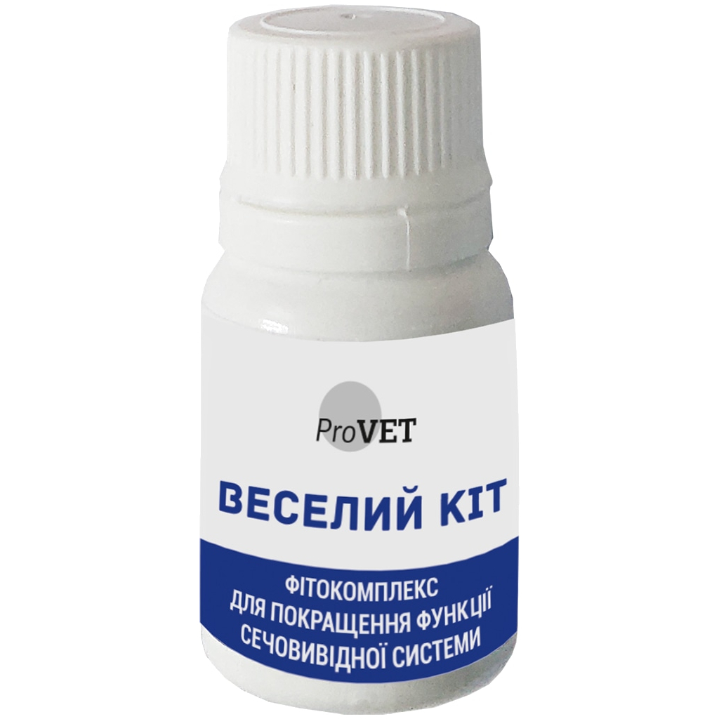 Краплі для тварин ProVET Веселий Кіт для покращення функції сечовивідної системи 20 мл (4823082417520)