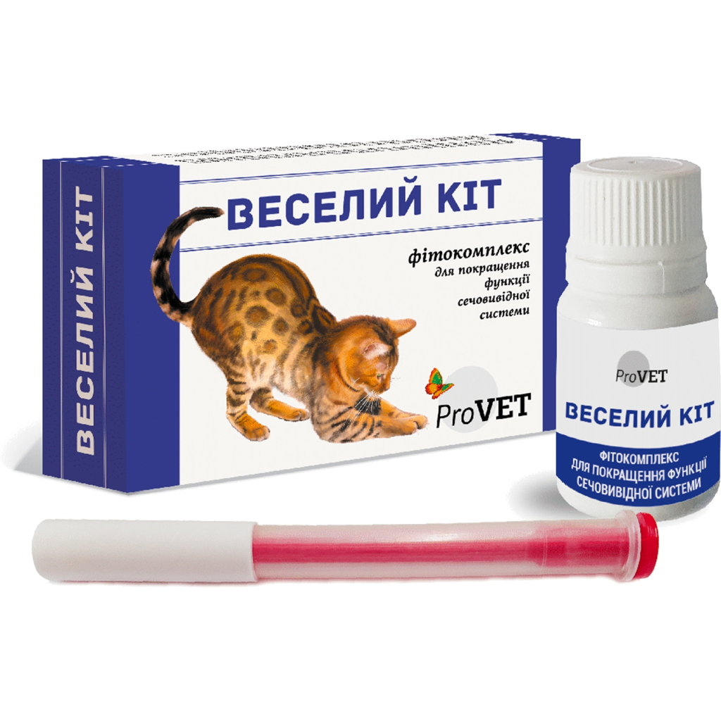 Краплі для тварин ProVET Веселий Кіт для покращення функції сечовивідної системи 20 мл (4823082417520)