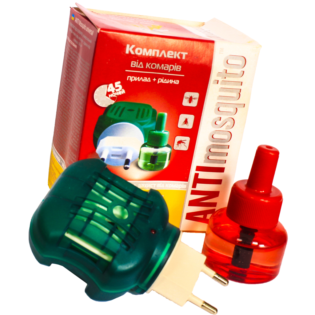 Фумігатор Anti mosquito проти комарів у комплекті з рідиною на 45 ночей 30 мл (4820055140690)