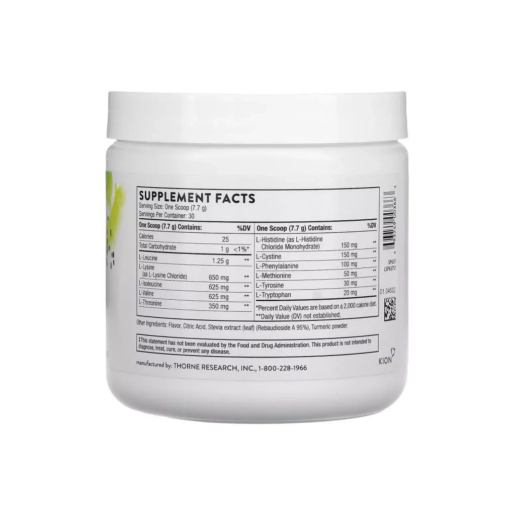 Амінокислота Thorne Research Комплекс амінокислот, смак лимону, Amino Complex, 231 г (THR-00366)