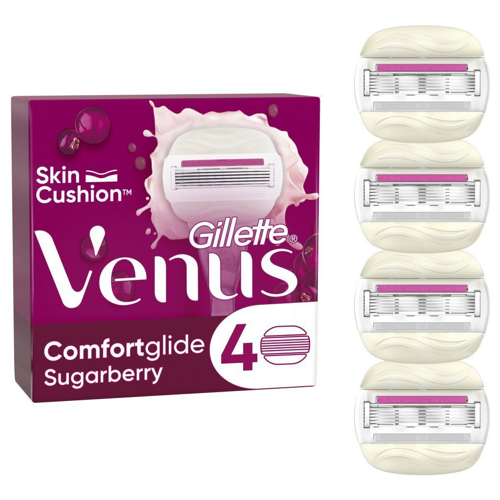 Змінні касети Gillette Venus Comfortglide Sugarberry Plus Olay 4 шт. (8700216122849)