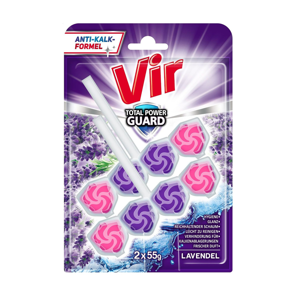 Туалетний блок Vir Total Power Guard Лаванда 2x55 г (3801003002230)