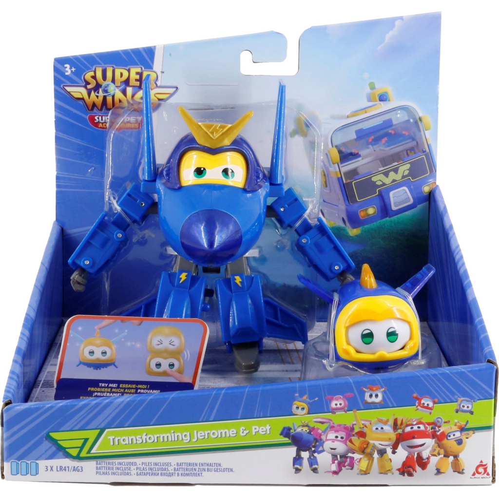Трансформер Super Wings Transforming Джером і улюбленець (Jerome & Pet) (EU770443)