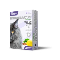 Краплі для тварин Unicum Organic для відлякування бліх та кліщів для котів 3 шт (4820150202095)