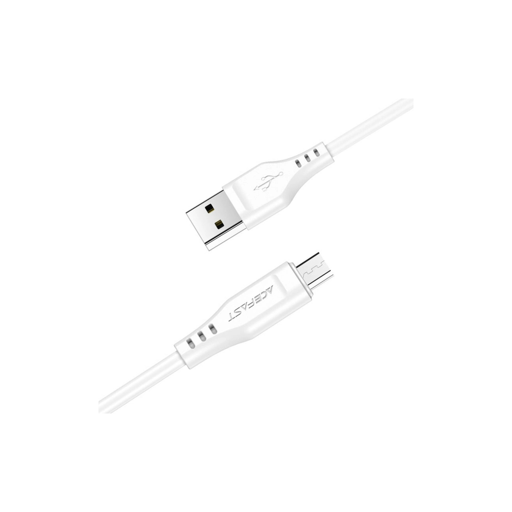 Дата кабель USB 2.0 AM to Micro 5P 1.2m 2.4A TPE C3-09 white Acefast (6974316280897) Дата кабель USB 2.0 AM to Micro 5P 1.2m 2.4A TPE C3-09 white Acefast (6974316280897)