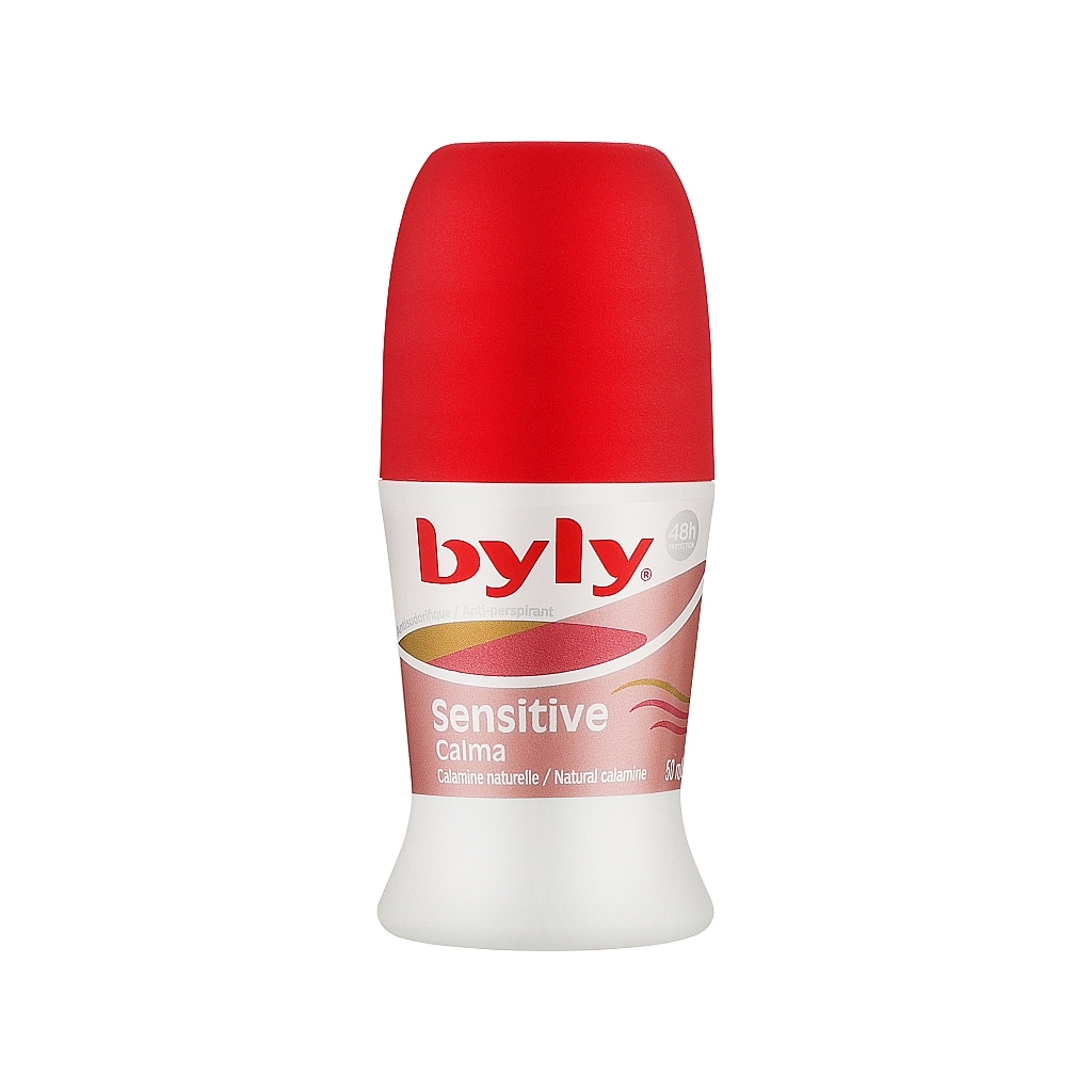 Антиперспірант Byly Sensitive Calma Кульковий з каламіном Захист 48 годин для чутливої шкіри 50 мл (8411104047570)