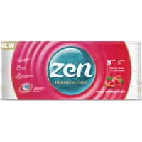 Toilet paper Zen Premium Care Sweet Pomegranate 3 layers 8 rolls (5944582100046)