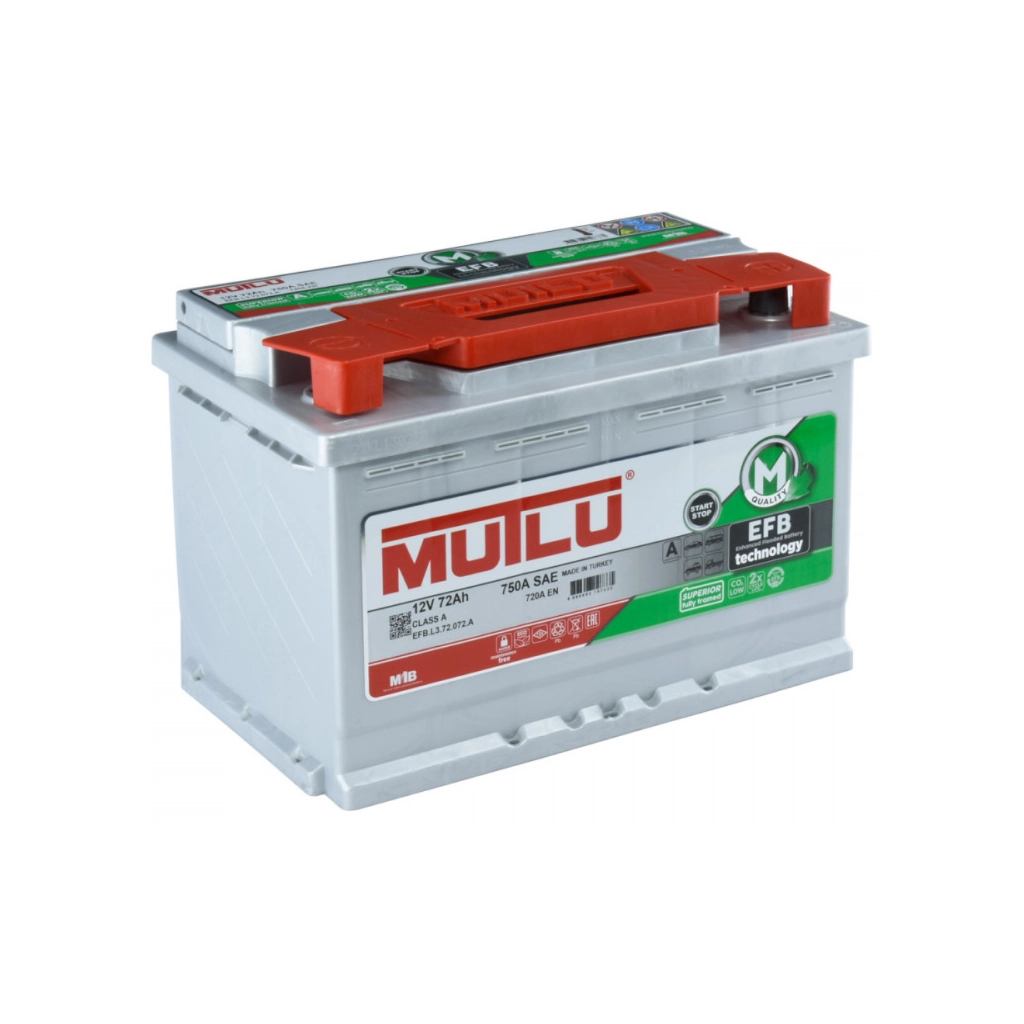 Акумулятор автомобільний MUTLU 6СТ-72 (0) EFB.L3.72.072.A Акумулятор автомобільний MUTLU 6СТ-72 (0) EFB.L3.72.072.A